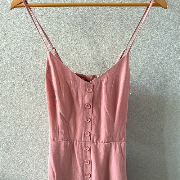 Pink tie back romper - Picture 2 of 5